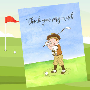 De Agradecimiento Golf Gracias tarjeta para golfista