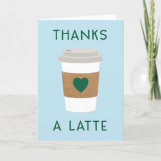 De Agradecimiento Gracias a Latte Gracias tarjeta