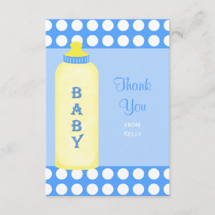 De Agradecimiento Gracias Baby Boy Shower Flat 3.5 x 5 tarjeta