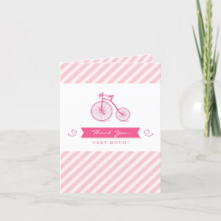 De Agradecimiento Gracias Chica Rosa Baby Shower Tarjeta plegada