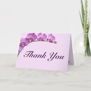 De Agradecimiento Gracias doblados tarjeta Orquídeas púrpuras en ste