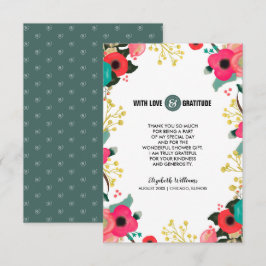 De Agradecimiento Gracias Ducha Bridal Tarjeta Floral Moderna