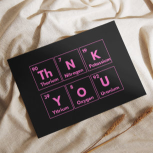 De Agradecimiento Gracias en elementos: Una tarjeta creativa y rosa