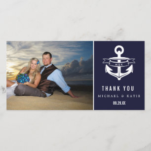 De Agradecimiento Gracias Náutico   Tarjeta fotográfica