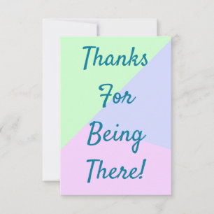 De Agradecimiento "Gracias personalizadas por estar allí!" Tarjeta