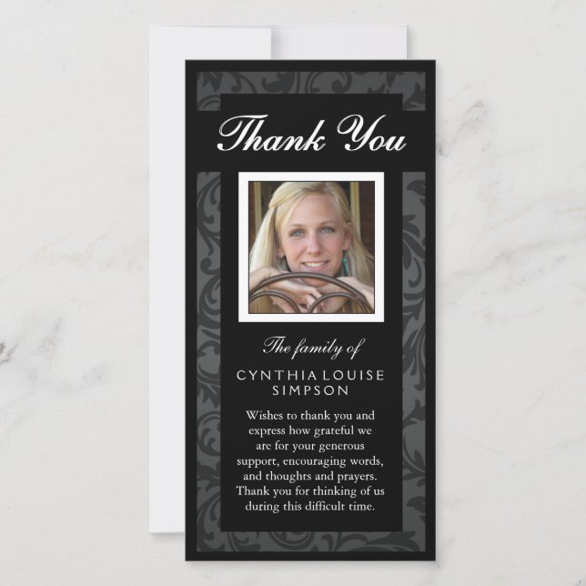 De Agradecimiento Gracias Personalizado Foto Tarjeta fotográfica en  (Anverso)