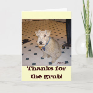 De Agradecimiento ¡Gracias por el Grub! Tarjeta