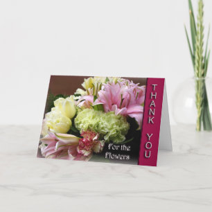 De Agradecimiento Gracias por las flores - florezca la tarjeta del