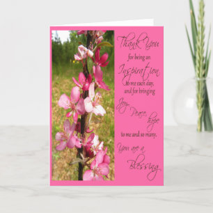 De Agradecimiento Gracias por ser una inspiración - tarjeta