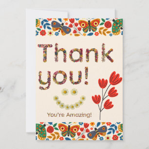 De Agradecimiento Gracias por tu increíble - Tarjeta gif floral 2025