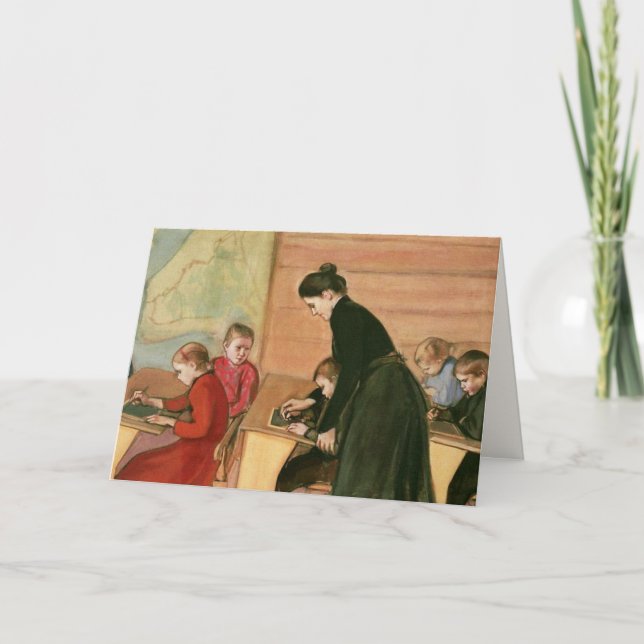 De Agradecimiento Gracias, Profesor. Tarjeta Bella Artes (Anverso)