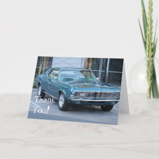 De Agradecimiento Gracias tarjeta azul del automóvil del puma