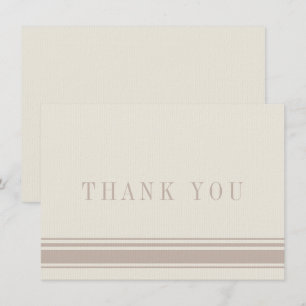 De Agradecimiento Gracias Tarjeta Beige Tan Brown Tradicional