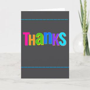 De Agradecimiento Gracias Tarjeta Colorful Whimsical