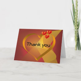 De Agradecimiento Gracias Tarjeta con corazón y mezclas