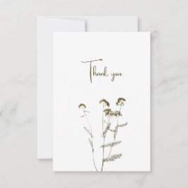 De Agradecimiento Gracias tarjeta con flores silvestres