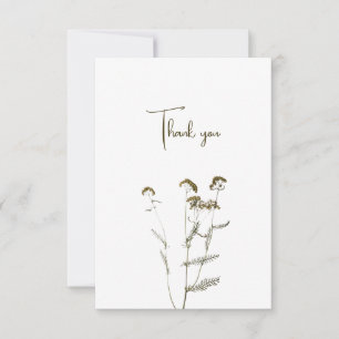 De Agradecimiento Gracias tarjeta con flores silvestres
