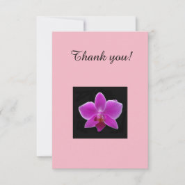 De Agradecimiento Gracias tarjeta con orquídea rosa fucsia