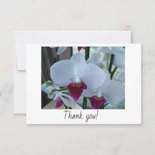 De Agradecimiento Gracias tarjeta con orquídeas blancas y violetas