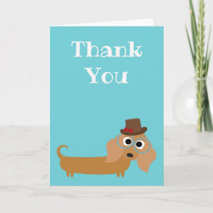 De Agradecimiento Gracias Tarjeta Dachshund Wiener Dog Blank Interio