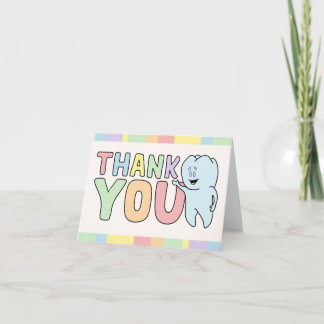 De Agradecimiento "Gracias" tarjeta del diente
