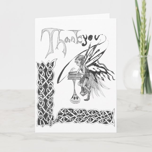 De Agradecimiento Gracias tarjeta del Faerie (Anverso)