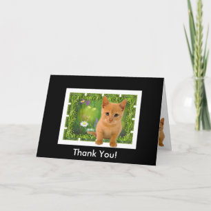 De Agradecimiento Gracias tarjeta del gatito