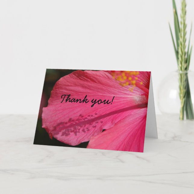 De Agradecimiento GRACIAS tarjeta del hibisco (Anverso)