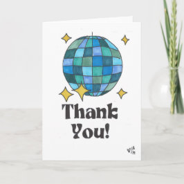 De Agradecimiento Gracias tarjeta Disco Ball 1