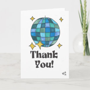 De Agradecimiento Gracias tarjeta Disco Ball 1
