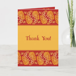 De Agradecimiento Gracias tarjeta doblada boda india