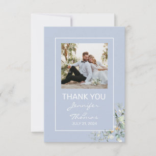 De Agradecimiento  Gracias Tarjeta Elegante, Minimalismo, Hojas Verd