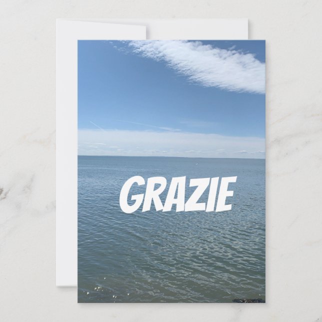 DE AGRADECIMIENTO GRACIAS TARJETA EN ITALIANO (Anverso)