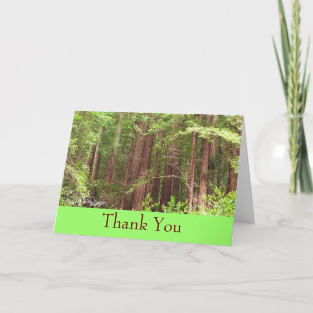 De Agradecimiento Gracias Tarjeta Forestal Redwood (Anverso)