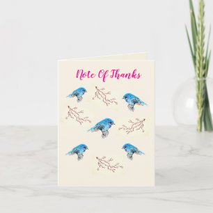 De Agradecimiento Gracias Tarjeta G: Aves Azules Felicidad