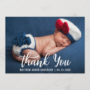 De Agradecimiento Gracias tarjeta moderna del recién nacido
