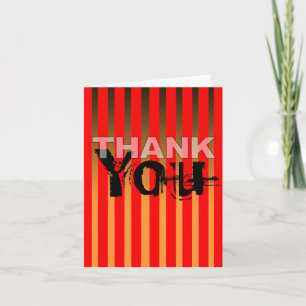 De Agradecimiento Gracias Tarjeta Neon Naranja Stripe