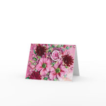 Gracias tarjeta "Pink Floral Whimsy"