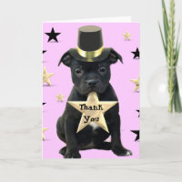 Gracias tarjeta Staffordshire Bull Terrier