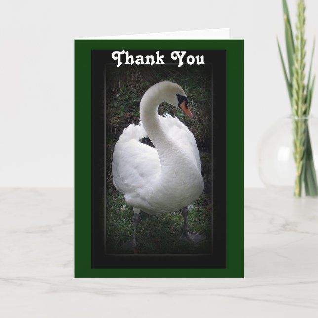 De Agradecimiento Gracias - tarjeta swan (Anverso)