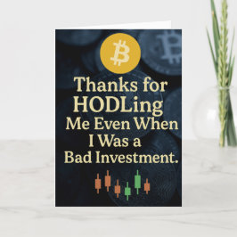 De Agradecimiento Graciosa tarjeta del Día del Padre Cripto gracias