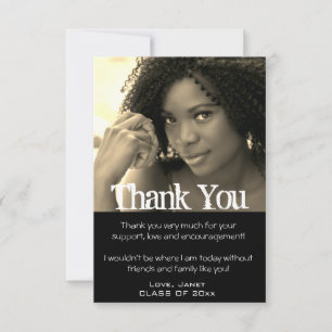 De Agradecimiento Graduación Gracias Tarjeta Fotográfica Grad