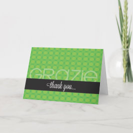 De Agradecimiento Grazie - gracias tan mucha tarjeta