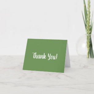 De Agradecimiento Green and White Gracias Tarjeta Simple Gracias