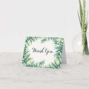 De Agradecimiento Green Fern Boda Gracias Tarjeta