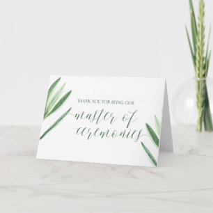 De Agradecimiento Greenery Gracias Por Ser Nuestra Tarjeta Boda MC