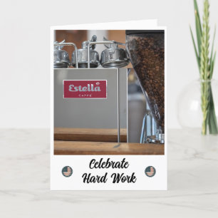 De Agradecimiento Grind and Brew - Tarjeta para el Día del Trabajo