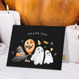 De Agradecimiento Halloween Baby Shower Gracias Tarjeta negra