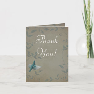 De Agradecimiento Hermosa tarjeta Boda Blue Bird