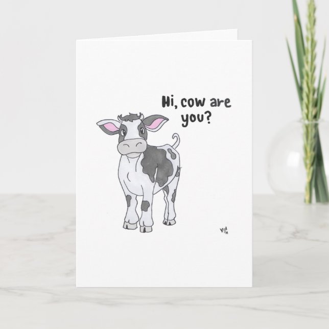 De Agradecimiento Hola, Cow ¿Eres? Tarjeta (Anverso)